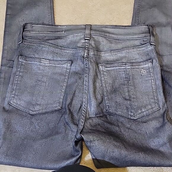 Rag and Bone gun metal gray High Rise Ankle Skinny Size 26 - Picture 7 of 7